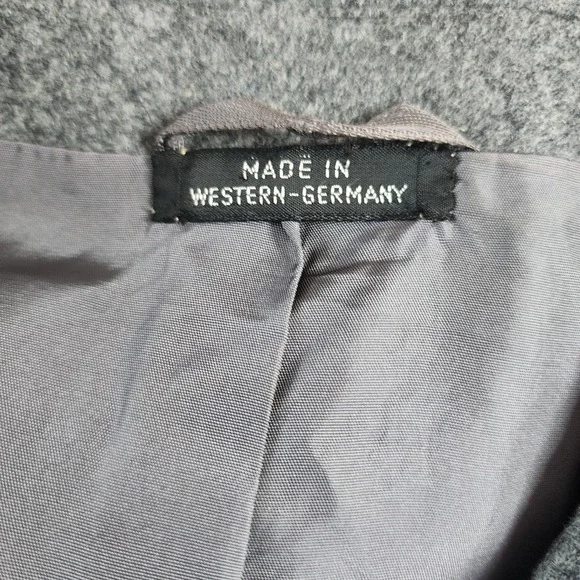West Germany Vintage HERBERT MEYER Size Small Gray Felted Wool Blend Short‎ Coat